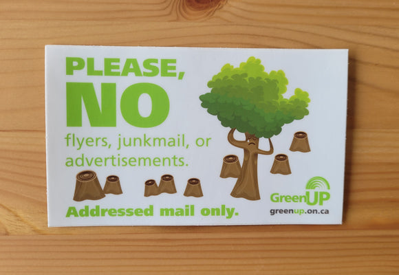 Green Up Please No Flyers Stickers - 10048