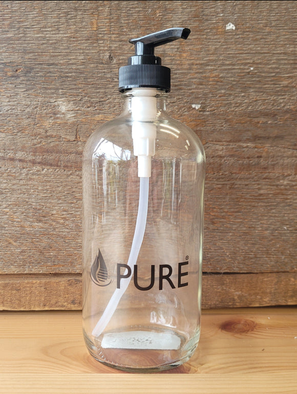 Pure 500 ml Glass Bottle with Pump - 1078